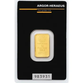 Sběratelství ARGOR-HERAEUS - Investiční zlato - 5 g