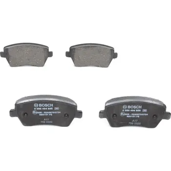 Brzdová destička Sada brzdových destiček, kotoučová brzda BOSCH 0 986 494 856