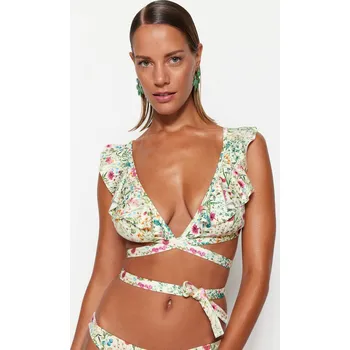 Dámské plavky Dámské plavky vrchní díl Trendyol Trendyol šedá | hnědá | krémová 2321598