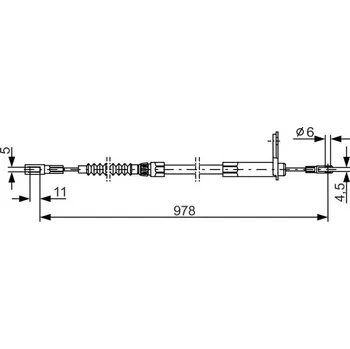 Brzdový systém Tažné lanko, parkovací brzda BOSCH 1 987 477 900