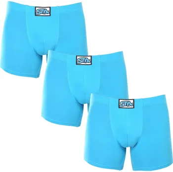 Boxerky 3PACK pánské boxerky Styx long klasická guma světle modré (3F1169) S Možnost vrácení zboží ZDARMA do 120 dnů!