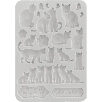 Forma na odlévání Stamperia Silikonová forma na odlévání A5 - kočky
