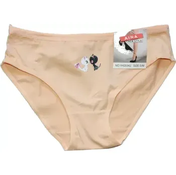 Dámské kalhotky do boků dvě kočičky žlutá 20342