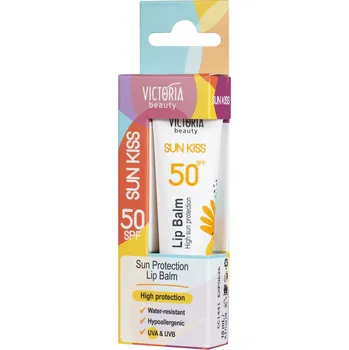 Přípravek na opalování Victoria beauty SUN KISS Voděodolný ochranný krém na rty SPF 50 s kyselinou hyaluronovou 10 mL