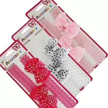 Čelenka Látková čelenka pro miminka - mašle s puntíkem