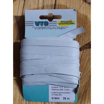 Textilie Pruženka plavková 8x0,4 mm latex 25m