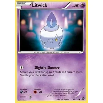 Volný čas Pokémon STS 048/114 Litwick - Steam Siege Stav: Excellent, Verze: NORMAL