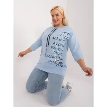 Dámská halenka Dámská halenka s 3/4 rukávy plus size JIMA světle modrá