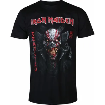 Pánské oblečení Tričko metal pánské Iron Maiden - Senjutsu Back Cover Vertical Logo BL - ROCK OFF - IMTEE133MB - M