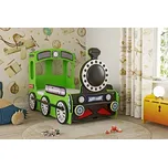 Dětská postel Mašinka zelená 190 x 90