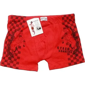 Dětské trenýrky bavlněné DVA KONĚ 4038/4045 červená