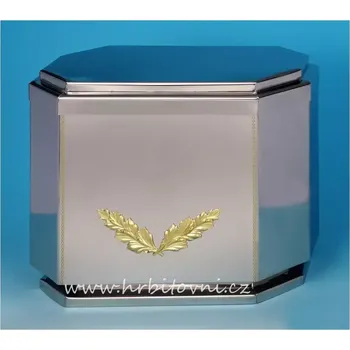 Smuteční dekorace Urna nerezová pro dvě urny s ratolestmi