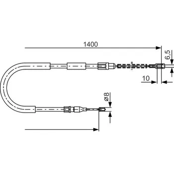 Lanko parkovací brzdy Tažné lanko, parkovací brzda BOSCH 1 987 482 218