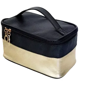 Kosmetická taška RB-nakuplevne Kosmetická taštička se zrcátkem Černozlatá