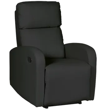 Křeslo DALLAS - polohovací křeslo, ekologická kůže černá