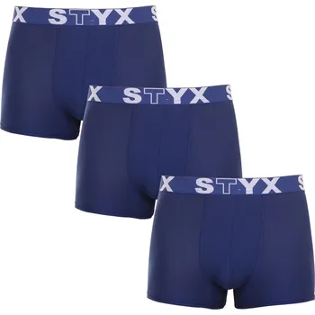 Boxerky 3PACK pánské boxerky Styx sportovní guma tmavě modré (3G968) M Možnost vrácení zboží ZDARMA do 120 dnů!