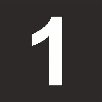 Šablona číslice "1" vodorovné značení Plast 470 x 470 mm tl. 0.5 mm - výška číslice 320 mm - Kód: 16626