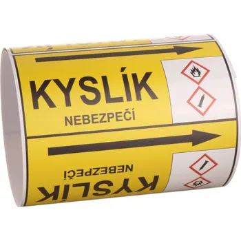 Lepicí páska Páska na značení potrubí Signus M25 - KYSLÍK Samolepka 130 x 100 mm, délka 1,5 m, Kód: 25798