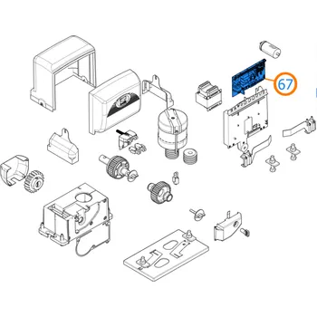 Pohon brány Came 88001-0071 ZBX6N řídící jednotka pro pohon posuvné brány Came BX-A a BX-64