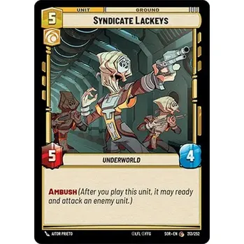 Karetní hra Syndicate Lackeys 213/252 - Spark of Rebellion Typ karty: Standard