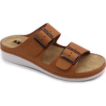 Dámská zdravotní obuv Leon 5012 Dámská zdravotní kožená obuv - Hnědá Velikost: 39