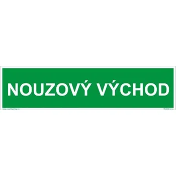 Nouzový východ - Nápis Samolepka 200 x 50 mm tl. 0.1 mm - Kód: 09804