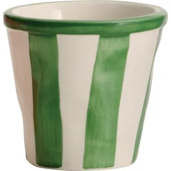 Zafferano, Hrnek Lido Righe s pruhy 70 ml zelený - Formadore