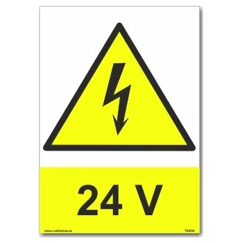 Napětí 24 V Samolepka 148 x 210 mm (A5) tl. 0.1 mm - Kód: 13783