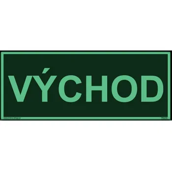 VÝCHOD Plast 200 x 75 mm tl. 1.1 mm - fotoluminiscenční - Kód: 00172