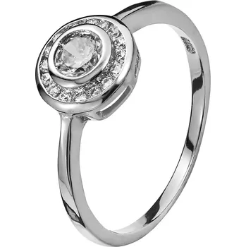 Prsten NUBIS® Stříbrný prsten se zirkony - velikost 60 - NB-5001-60