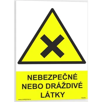 Nebezpečné nebo dráždivé látky Plast 148 x 210 mm (A5) tl. 0.5 mm - Kód: 03625