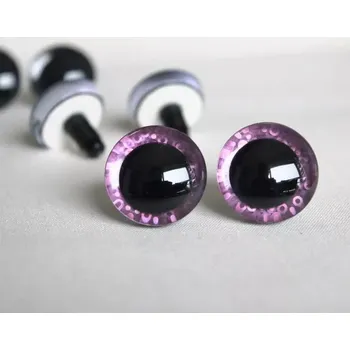 Bezpečnostní očka 3D lesklá růžová 18mm (Bezpečnostní očka 3D lesklá růžová 18mm)