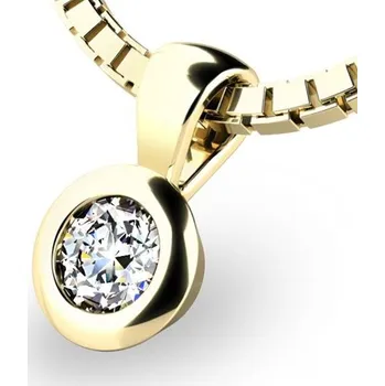 Šperk Dámský přívěsek žluté zlato 585/1000 10908-ZL-ZIR délka řetízku 42cm