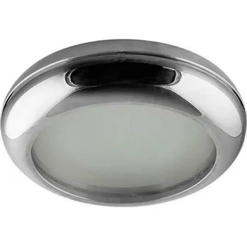 Bodové svítidlo Stropní zápustné bodové svítidlo AZzardo Biagio chrome AZ1492 GU10 1x50W IP44 8,5cm chromové