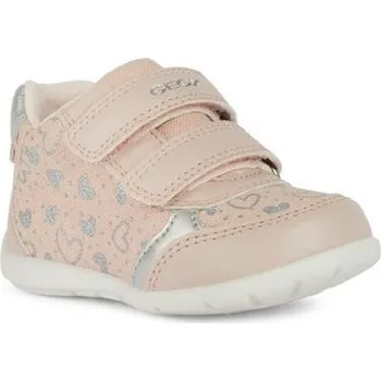 Dívčí polobotky dětské růžové boty se srdíčky Geox B451QB velikost 25