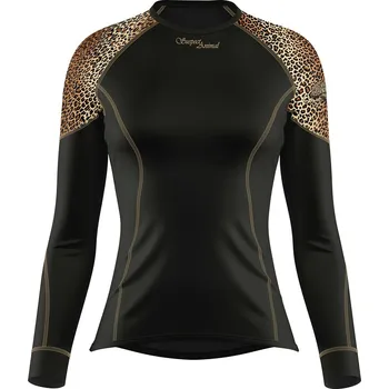 Dámské funkční triko dlouhý rukáv LEO černá/hnědá Bamboo Light New
