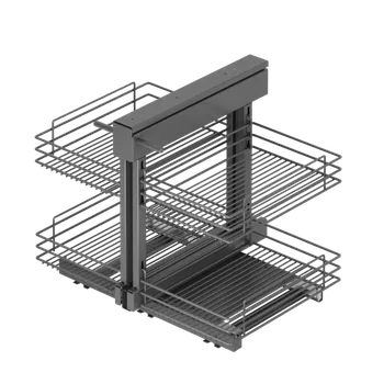 Kuchyňská skříňka Starax Drátěný rohový systém MAGENTO / Antracit Pravý 450 mm