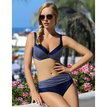 Dámské plavky Plavky pro plnoštíhlé s vysokým pasem D 8156 - Effy