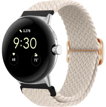 VSECHNONAMOBIL 60553 BRAIDED Nylonový řemínek pro Google Pixel Watch / Pixel Watch 2 béžový