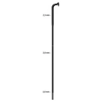 Zapletené kolo drát nerez Sapim Strong 2-2-2,3 x 264mm černý