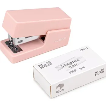 Sešívačka Nusign NS083 mini, výkon 12 listů, světle růžová