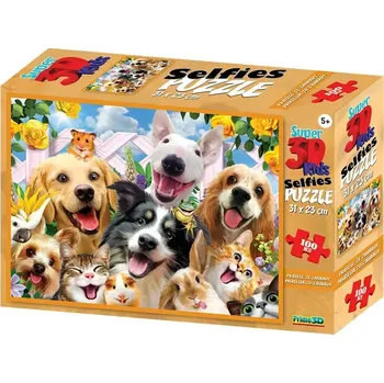 3D puzzle HM Studio 3D Puzzle Přátelé ze zahrady 100 dílků