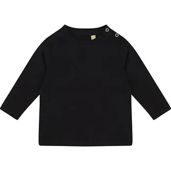 Larkwood Kojenecké tričko s dlouhým rukávem LW021 Black 24/36 Monate