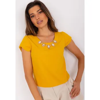 Dámská halenka Žlutá elegantní dámská halenka FPrice, 36 i523_2016103416769