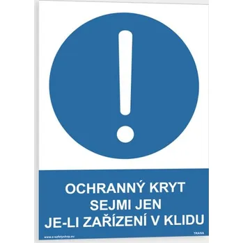 Ochranný kryt sejmi jen je-li zařízení v klidu Plast 210 x 297 mm (A4) tl. 0.5 mm - Kód: 00864