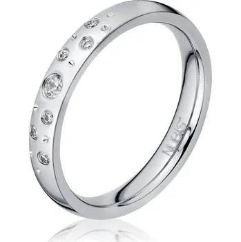 Prsten NUBIS® NSS3018-ZR Dámský ocelový snubní prsten - velikost 49 - NSS3018-ZR-49