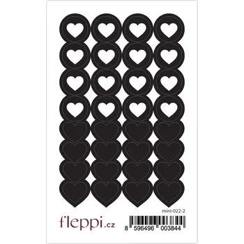 samolepka Fleppi Samolepky Srdíčka Barva samolepek: černá