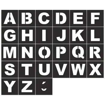 Sada - šablony písmen "A-Z" vodorovné značení Sada - šablony písmen "A-Z" vodorovné značení, 235 x 235 mm, výška písma: 160 mm, Kód: 24930