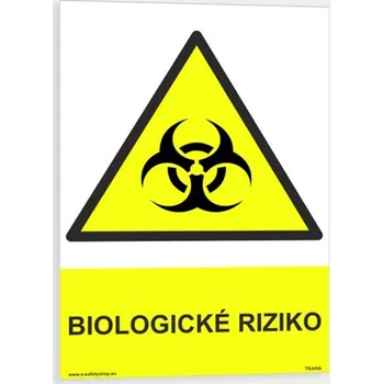 Značení Biologické riziko Hliník 148 x 210 mm (A5) tl. 2 mm - Kód: 00213