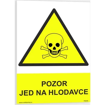 Značení Pozor jed na hlodavce Plast 148 x 210 mm (A5) tl. 0.5 mm - Kód: 09468